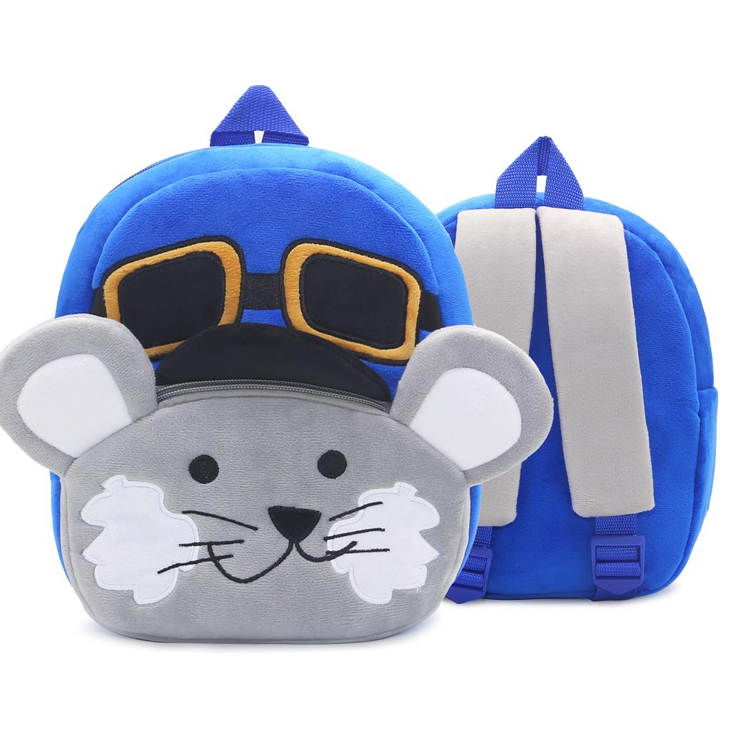 Cute Children's Backpack Plush Material Backpack for Boys and Girls Cartoon Animal Games Series Schoolbag Baby Backpack2-4 Years