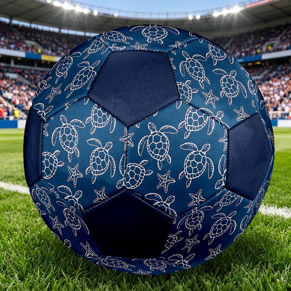1PC Ocean Life Soccer Ball Size 5 Football Machine Sewn Indoor/Outdoor Universal Football Gift W110