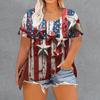 Women's Fashion Casual Summer Plus Size  Print Tops