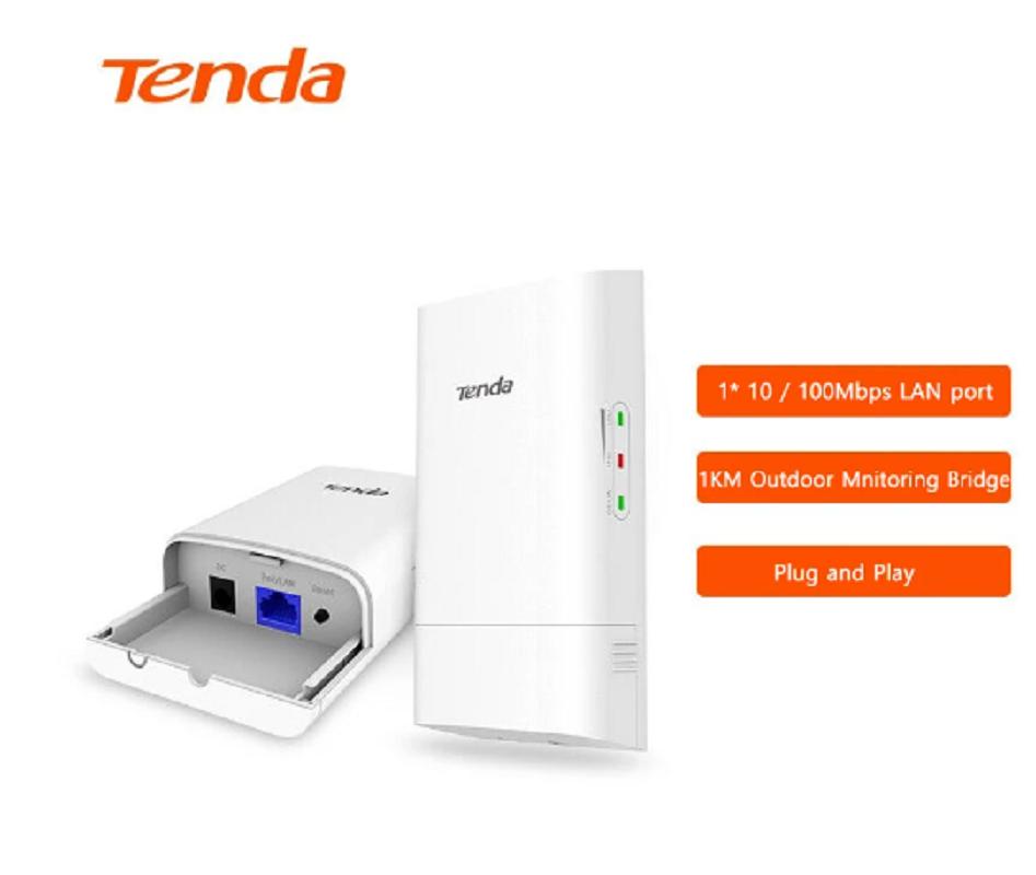 (A pari)Tenda O1-5G 1KM 5GHz Outdoor CPE Wireless 9dbi WiFi Repeater Extender Router Access Point with POE DC Adapter(2 Pcs)