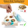 Pet Bird Parrot Wood Foraging Platform Stand Rack Triangle/Square Chewing Bites Intelligence Feeders Natural Stand For Parrots