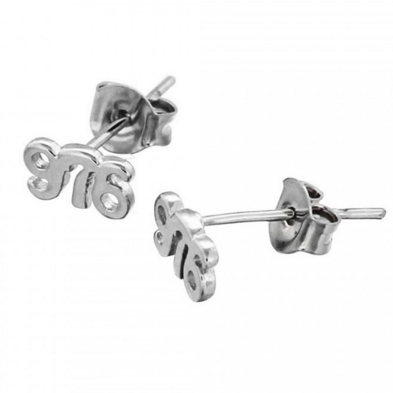 Boucles d'oreilles 976 97-6 97 - 6 Ile de Mayotte en argent
