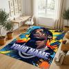 Personalized Crystal Velvet Carpet,Travis Scott Custom Printed Name, Plush Area Rug For Home Indoor Decor