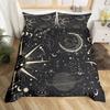 Sun And Moon Duvet Cover Set King Size Purple Liac Dream Catcher Star Bedding Set For Kids Children 2/3pcs Bohemia Quilt Cover