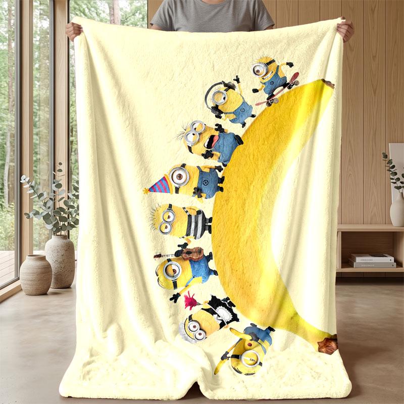 Soft Flannel Blanket Lightweight Cozy Bedroom Living Room CoverMinions Despicable Me