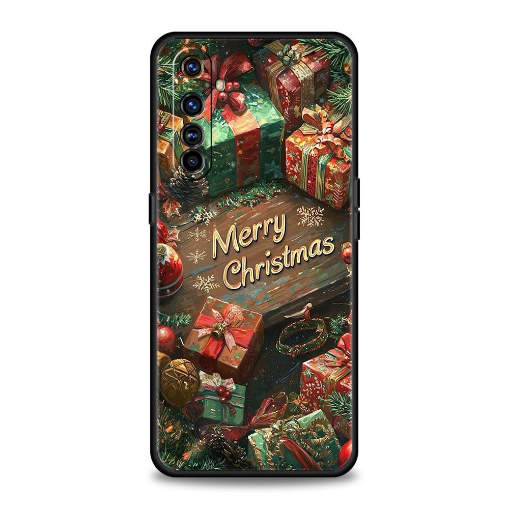 Merry Christmas Soft TPU For Realme 13 12 11 10 9 Pro Plus GT3 GT2 C21 C25 C35 C53 C55 C67 Pro 5G Phone Case Cover Fundas Capas