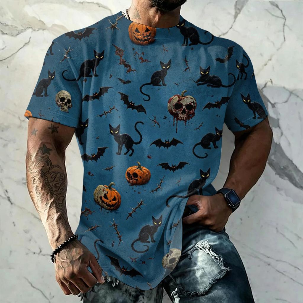 3D Pattern Print T Shirt with Breathable Cool Lightweight Flexible Fabric Easy to Match and Stylish Casual Wear