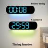 Large Digital LED Wall Clock Multifunctional Adjustable Atmosphere Light Color Changing Electronic Alarm Clock