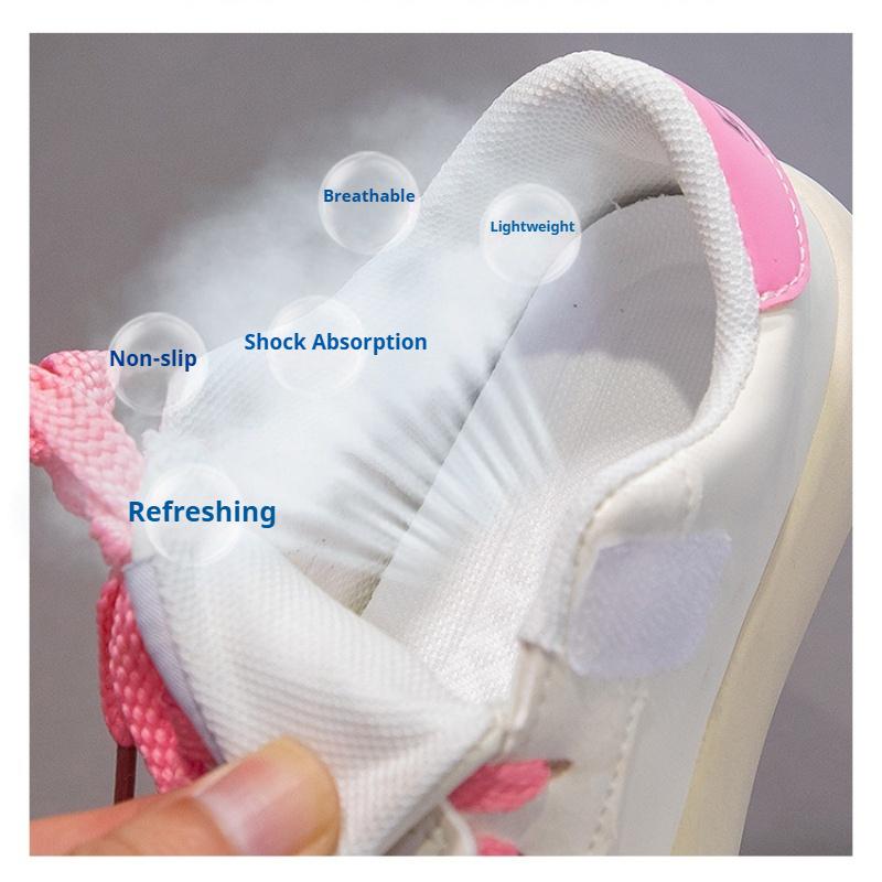 Korean Children's Leather Panel Shoes Soft Sole Spring and Autumn New Low-top Casual Boys and Girls Student Star Sports Shoes