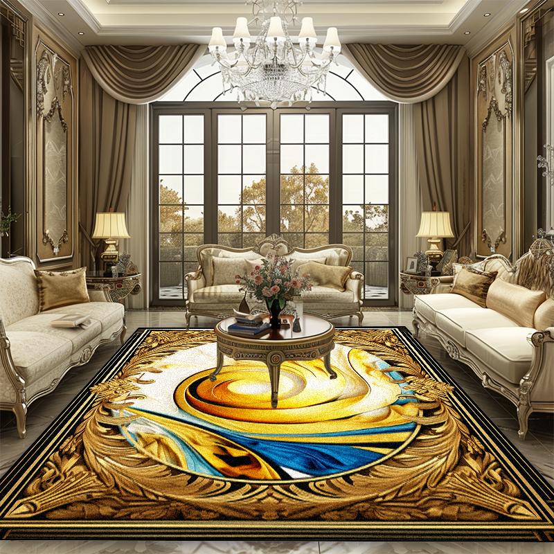 

European Luxury Marble Carpet Large Area Rugs for Living Room Bedroom Sofa Tea Table Mat Home Decor 60x90cm