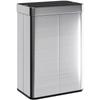 55L Sensor Bin, Large Automatic Touchless Rubbish Bin with Soft-Close Lid, Silver Tone