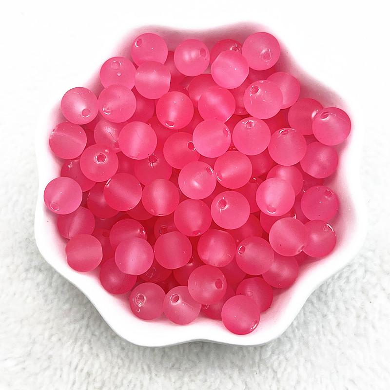 50-200pcs 8mm Matte Jelly Series Round Acrylic Loose Spacer Beads for Jewelry Makeing Diy Handmade Bracelets Accessories