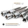 7pcs 3/8" Drive Extra Long Allen Hex Bit 3-10mm Impact Adapter Allen Key Socket Bit Set Automotive Hand Tools With Storage Case