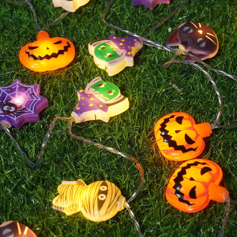 1PC 10/20 LED Halloween Battery Box String LightsWithout Battery Cute Shape Lights  Home Indoor Garden Holiday Party Decor