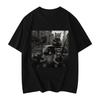 2025 Autumn and Winter American Men's and Women's Fun Cat Print T-shirt Pure Cotton Round Neck Comfortable High-quality T-shirt