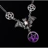 Trendy European & American Bat Pentagram Hip Hop Necklace Pendant