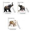 Resin Elephant Statue Luck Elephant Figurine Brings Good Luck Health Strength Ideal for Modern Rustic Living Room Office Bedroom