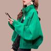 Moletom de gola alta de cor sólida com design elegante, agasalho feminino da moda para outono e inverno