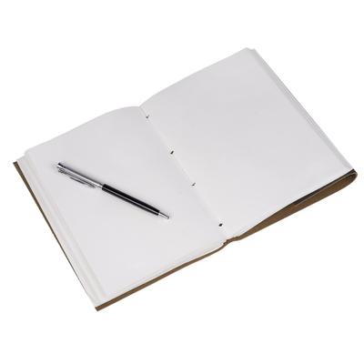 Handmade Vintage Leather Diary - with Plain Paper for Men and Women. Size  6 X 8 Inches