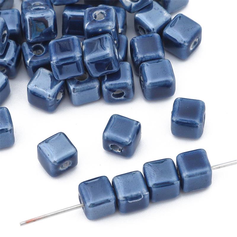 Five-Petal Flower Ceramic Beads for DIY Jewelry Making