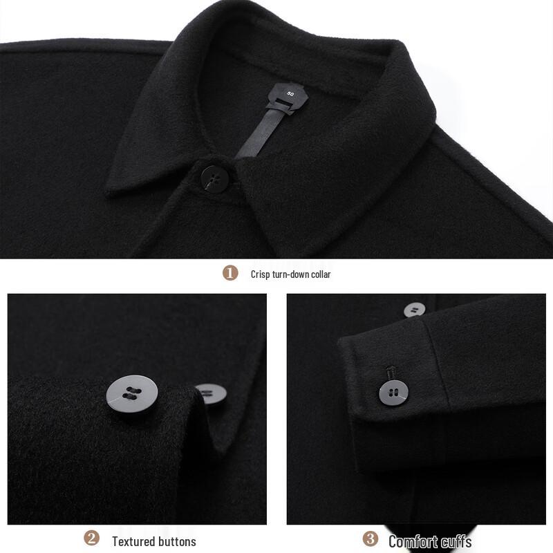 Langdeng Men's Business Wool Blend Jacket