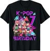 7 Jahre Geburtstag K pop Kinder 7. Geburtstag Mädchen K-pop T-Shirt