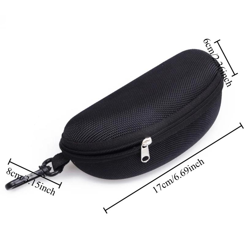 

1pcs EVA Oxford Cloth Color Large Glasses Box Sunglasses Myopia Zipper Storage Box Men s and Women s Portable Sports чёрный