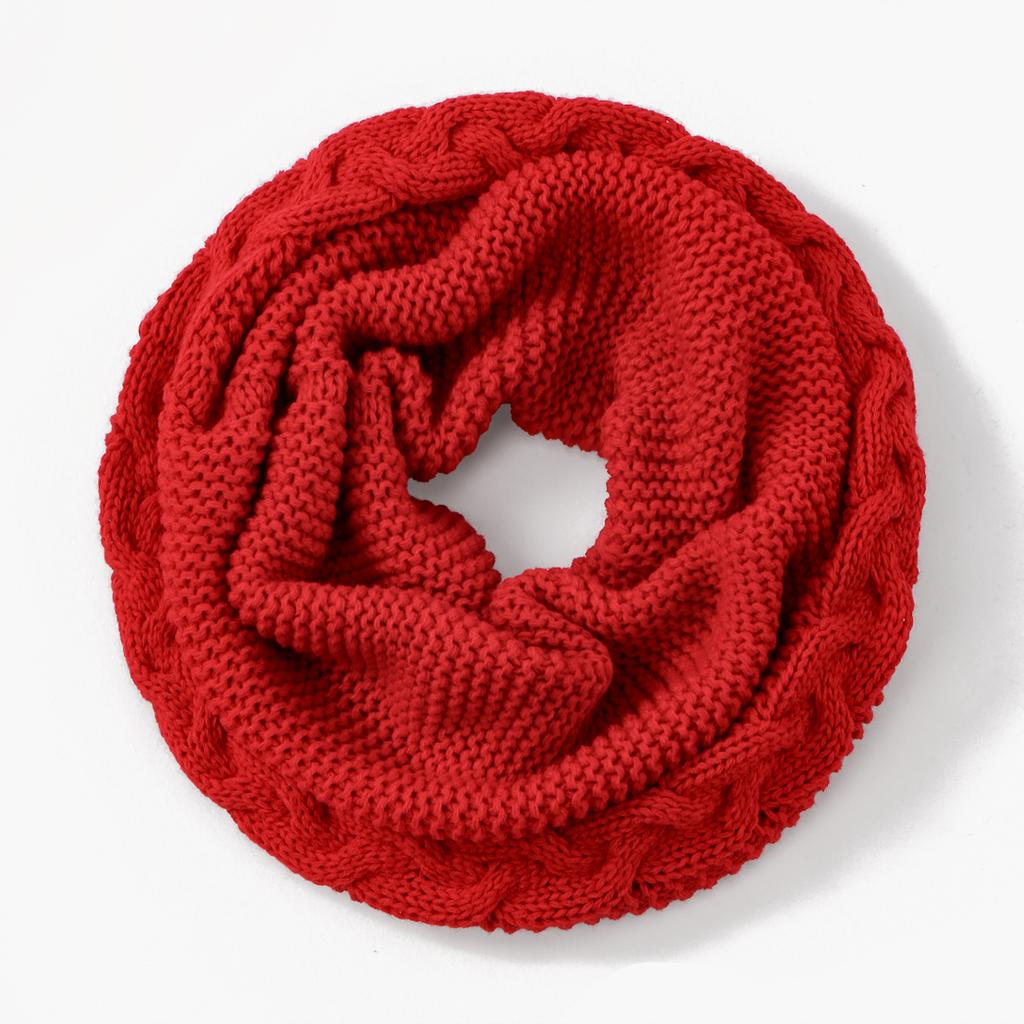 Vielseitiger Gestrickter Schal mit Kapuze Wintermütze Nackenschutz Schal Kreis Kragen Schals Einfarbige Doppeltverwendung Schal Schal Oberbekleidung Dekor