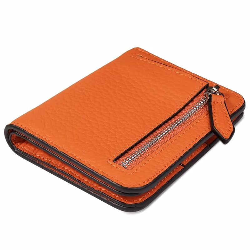 

[GADIEMKENSD] ladies bifold card case men s compact and light folding wallet thin mini wallet cute billfold coin leather purse RFID blocking trip