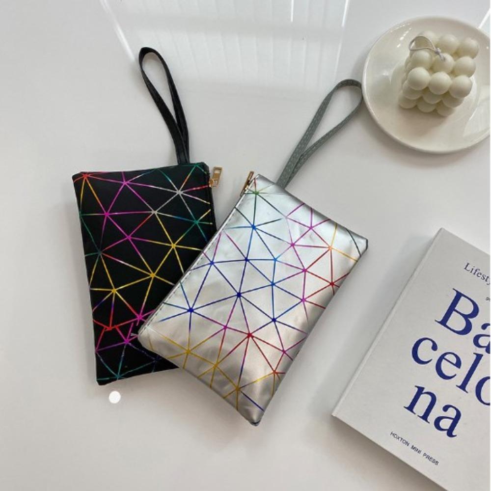 

Водонепроницаемый простой женский кошелек из искусственной кожи, сумка для мобильного телефона, практичный ремешок на запястье, кошелек на молнии