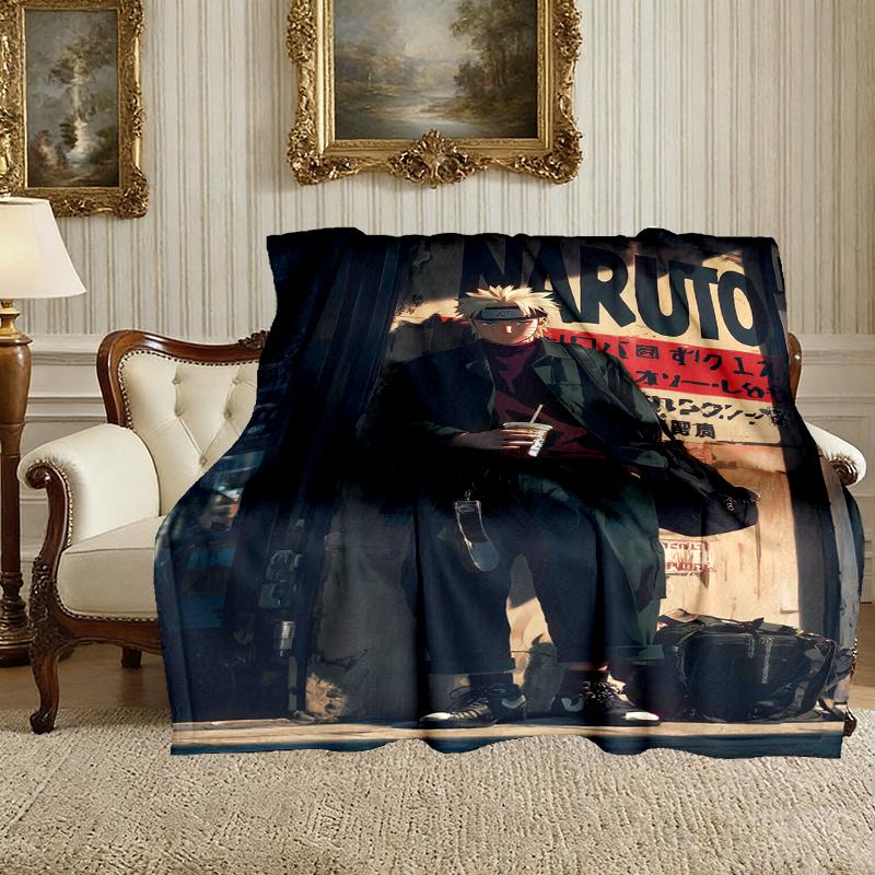 1pc Comfortable Home Print Throw Blanket, Naruto Blanket For Bed and Sofa Use, Special Present For Family