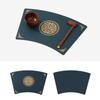 Chinese Style Leather Fan-shaped Waterproof Oil Resistant and Heat-resistant Western Cuisine New Chinese Bowl Cup Table Mat