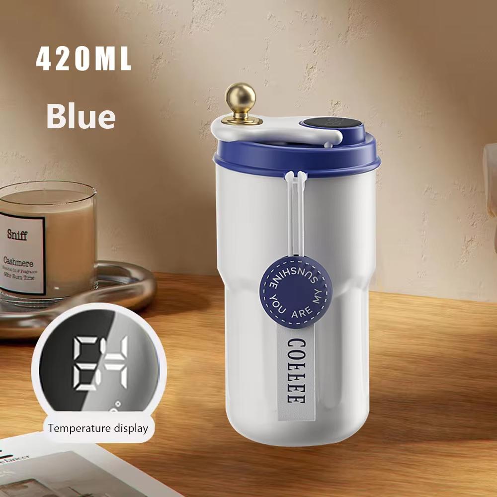 316 Stainless Insulated Cup Display Temperature Coffee Cup Intelligent Car Mounted Couple Mug Water Cup Gift Drinking Cup 420ml