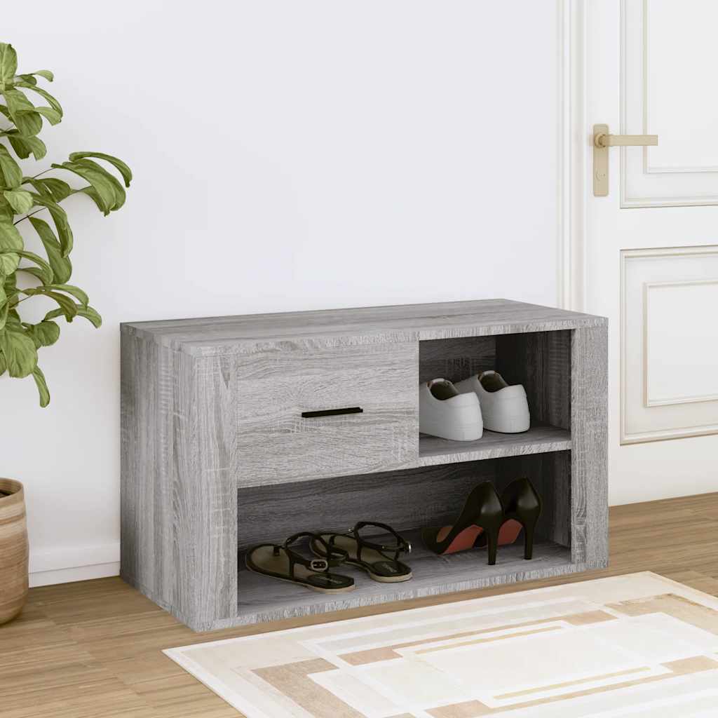 Vidaxl Szafka Na Buty, Szary Dąb Sonoma, 80X35X45 Cm