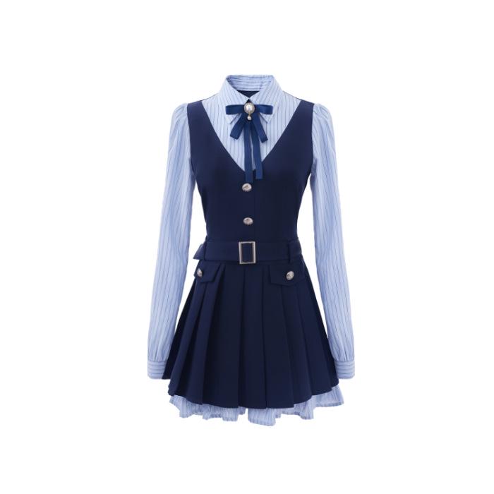 Luos Academy Japanese Sweet JK Uniform Two-Piece Dress & Jacket Set