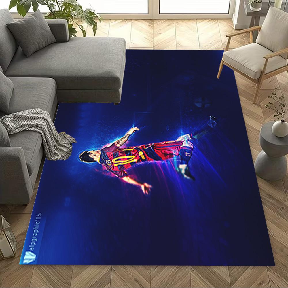 Soccer Player Action Carpet Design for Hallway Balcony Study room Dining Room Anti-slip Rug Decorate Offices Best for Christmas