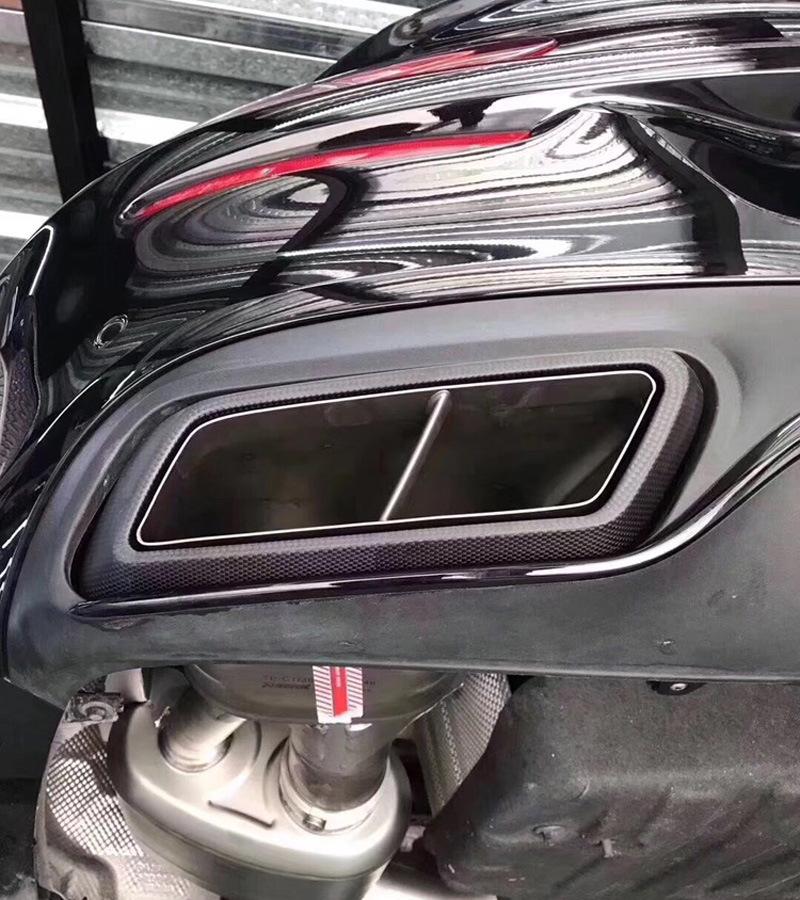 Carbon Fiber Tailpipes for Mercedes-Benz A, C, E, S, GLE, GLS, GLC - Scorpion AM* Square Quad-Outlets