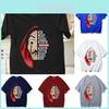 Camiseta Confortável La Casa De Papel Para Fãs de La Casa De Papel Top Unissex de Manga Curta