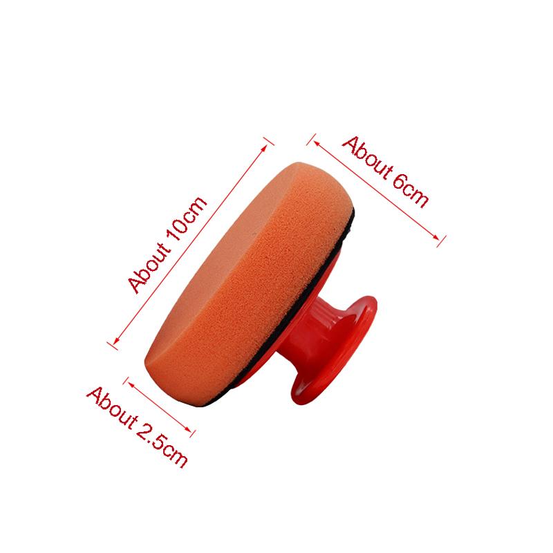 4 Inch Car Wax Applicator Pads Set with Red Handle Soft Sponge Applicators Foam Wax Pad for Polishing and Cleaning Cars