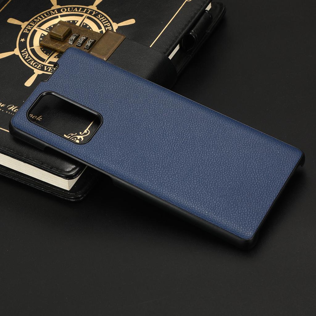 Para LG Wing 5G Capa de PC Revestida em Couro PU com Textura Lichia Anti-riscos Capa de Celular