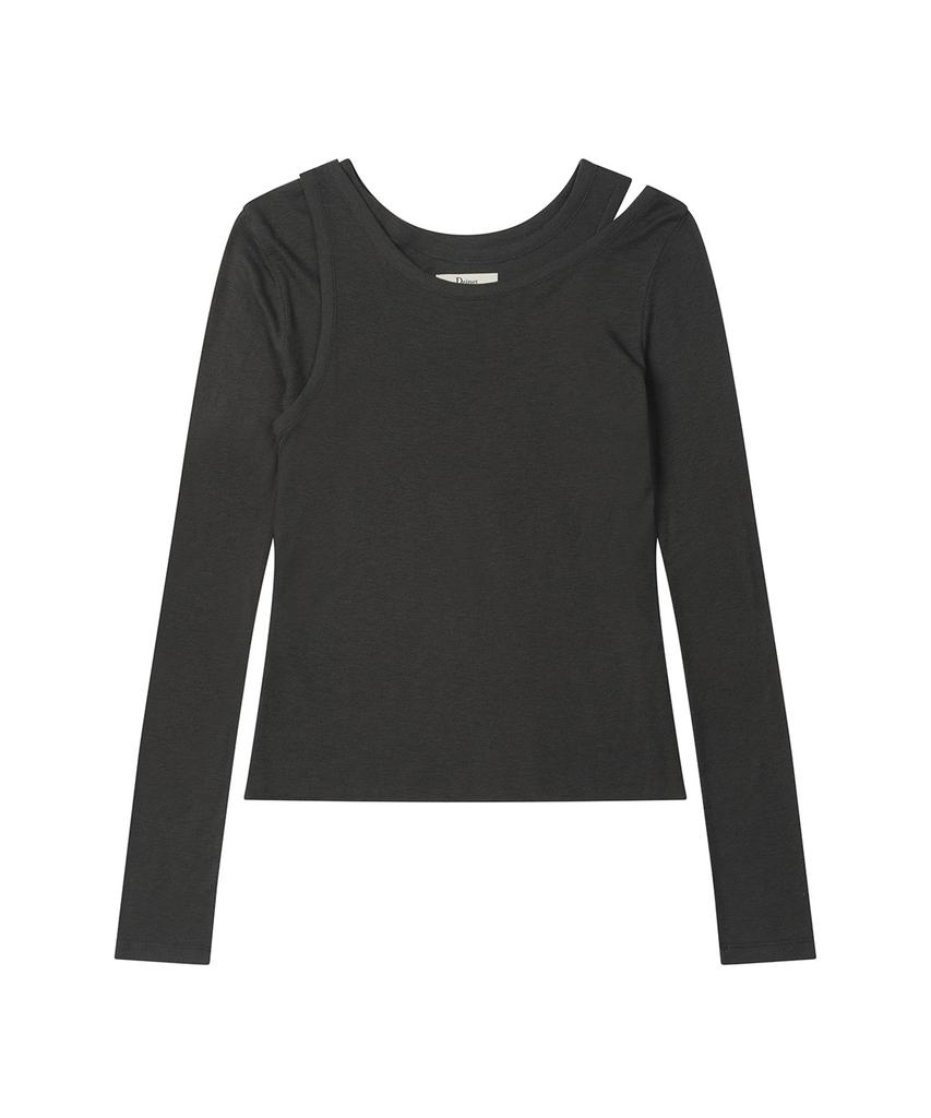 DEINET Layered Long Sleeve In Charcoal