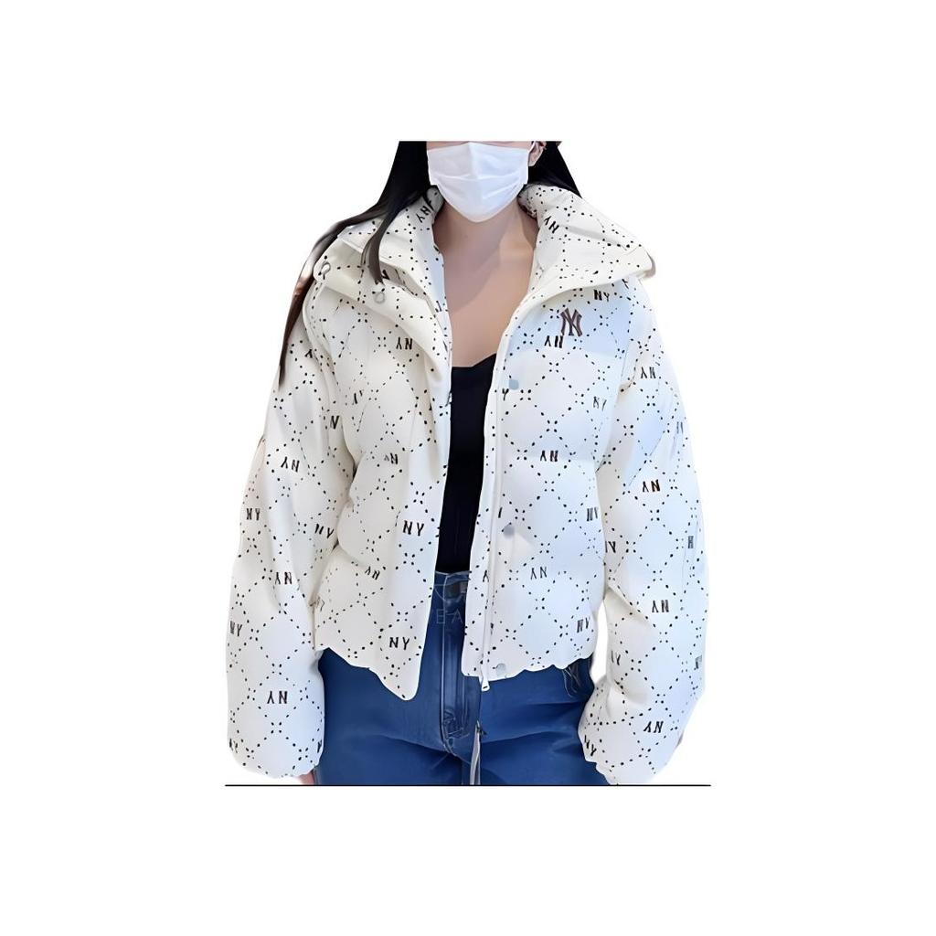 New MLB Down Jacket Unisex Cream White 3FDJM0136-50CRD