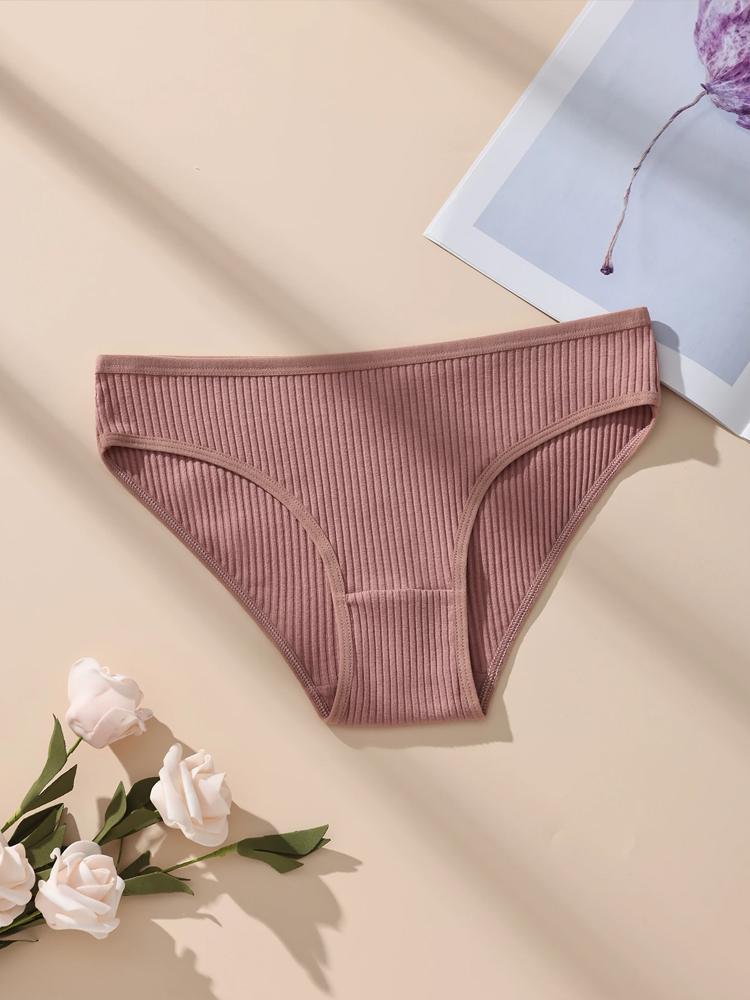 5 stk/sett Dameundertruser Stripete truser Dameundertøy Lav midje Bomullsunderbukser Sexy dameunderbukser Mykt dameundertøy S-XXL