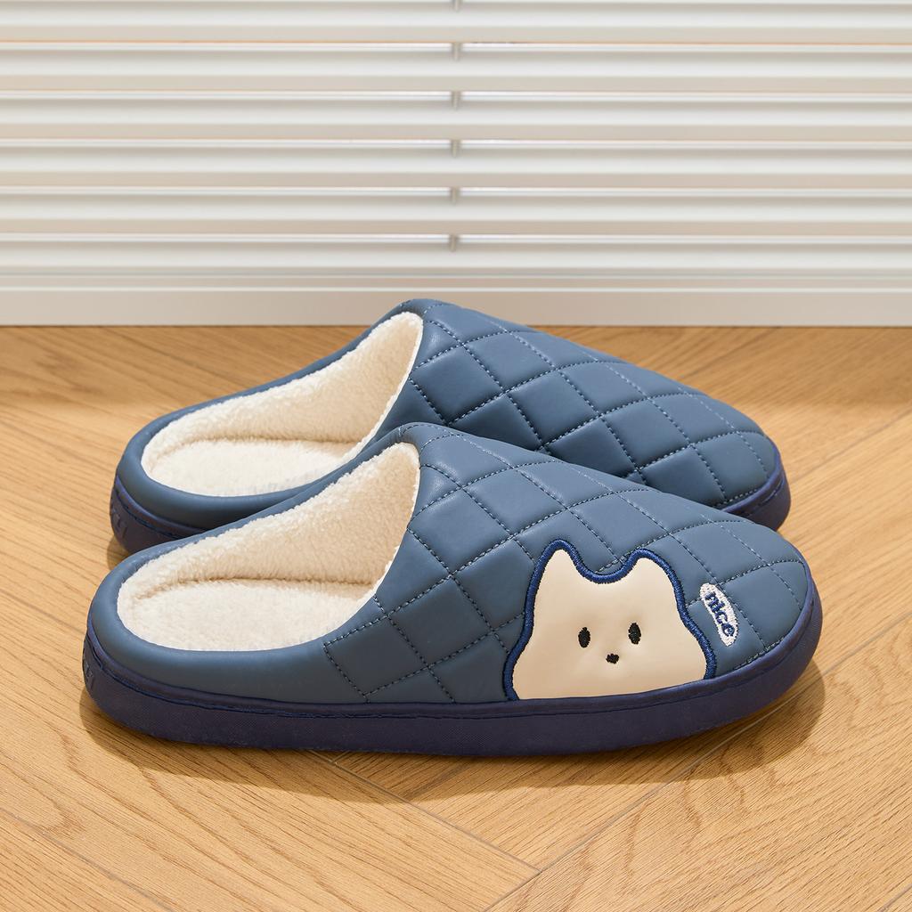 Cartoon Women Home Slippers Plush Warm Flat Slides Cute Soft Non-slip Slippers Indoor Outdoor Men Casual Slippers