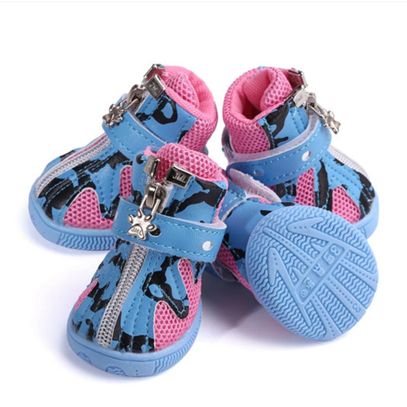 Spring Summer Pet Dog Shoes Breathable Mesh Dog Sport Boots Anti-Slip Small Dog Shoes for Teddy Chihuahua