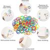 50 Stück 15 mm Bunte Plastik-Loseblattringe für DIY-Alben, Dokumentenbindung & Büroorganisation