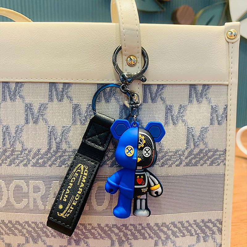 Cartoon Simple Mechanical Bear Cute Niche Doll Keychain Chain Bag Personalized Small Pendant Accessory Keychain Decorative Gifts