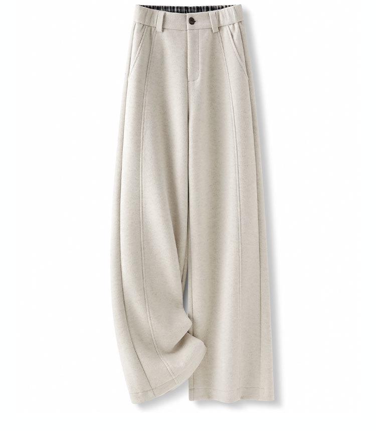 Autumn/Winter 2025 Women's Wide-Leg High-Waist Slimming Plus-Thick Long Casual Pants