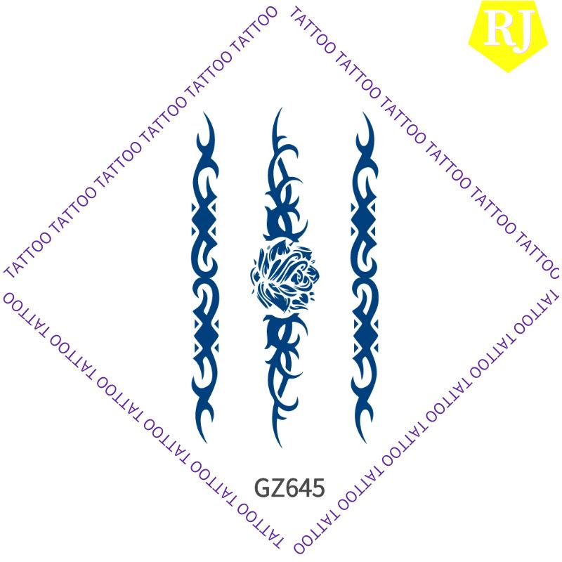 Herbal Juice Semi-Permanent Waterproof Tattoo Sticker 110x180mm
