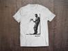 Graffiti Banksy Homme attendant en vain / T-shirt unisexe en coton épais avec impression tee top